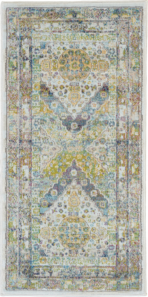 Nourison Ankara Global ANR07 Blue Green Area Rug main image