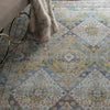 Nourison Ankara Global ANR07 Blue Green Area Rug Corner Image