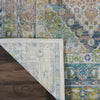 Nourison Ankara Global ANR07 Blue Green Area Rug Corner Image