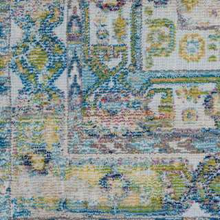 Nourison Ankara Global ANR07 Blue Green Area Rug Swatch Image