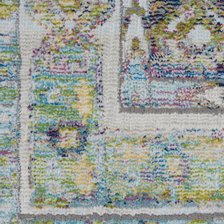 Nourison Ankara Global ANR07 Blue Green Area Rug Swatch Image