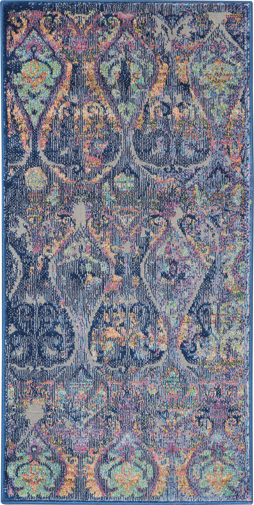 Nourison Ankara Global ANR08 Navy Multicolor Area Rug main image