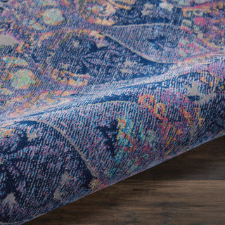 Nourison Ankara Global ANR08 Navy Multicolor Area Rug Corner Image