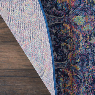 Nourison Ankara Global ANR08 Navy Multicolor Area Rug Corner Image