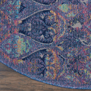 Nourison Ankara Global ANR08 Navy Multicolor Area Rug Detail Image