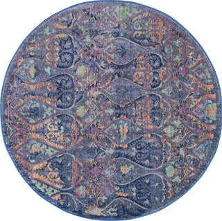 Nourison Ankara Global ANR08 Navy Multicolor Area Rug Main Image
