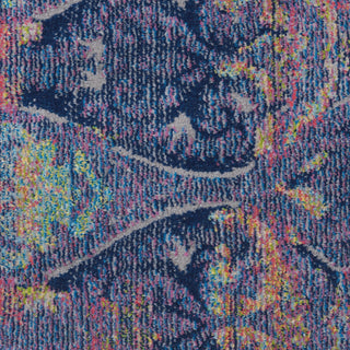 Nourison Ankara Global ANR08 Navy Multicolor Area Rug Swatch Image
