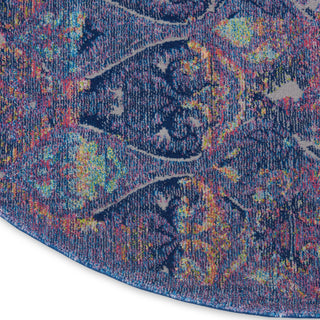 Nourison Ankara Global ANR08 Navy Multicolor Area Rug Texture Image