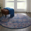Nourison Ankara Global ANR08 Navy Multicolor Area Rug Corner Image