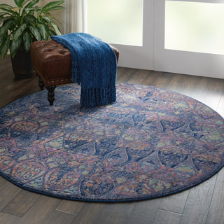 Nourison Ankara Global ANR08 Navy Multicolor Area Rug Room Image Feature