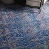 Nourison Ankara Global ANR08 Navy Multicolor Area Rug Corner Image