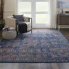 Nourison Ankara Global ANR08 Navy Multicolor Area Rug Corner Image