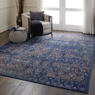Nourison Ankara Global ANR08 Navy Multicolor Area Rug Room Image Feature