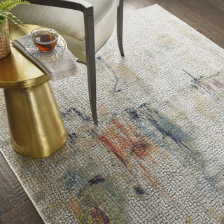 Nourison Ankara Global ANR09 Ivory Multicolor Area Rug Corner Image