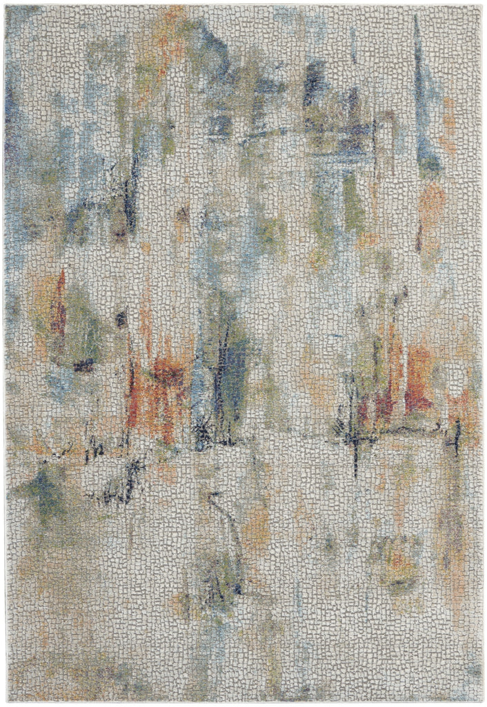 Nourison Ankara Global ANR09 Ivory Multicolor Area Rug main image
