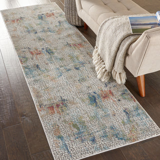 Nourison Ankara Global ANR09 Ivory Multicolor Area Rug Corner Image