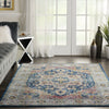 Nourison Ankara Global ANR11 Blue Multicolor Area Rug Corner Image