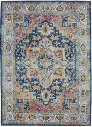 Nourison Ankara Global ANR11 Blue Multicolor Area Rug main image