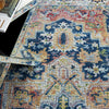 Nourison Ankara Global ANR11 Blue Multicolor Area Rug Corner Image