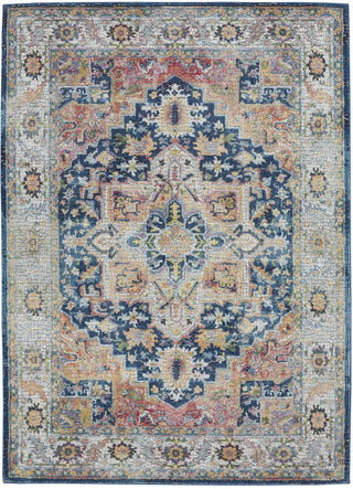 Nourison Ankara Global ANR11 Blue Multicolor Area Rug Main Image