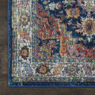 Nourison Ankara Global ANR11 Blue Multicolor Area Rug Detail Image