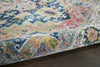 Nourison Ankara Global ANR11 Blue Multicolor Area Rug Corner Image