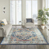 Nourison Ankara Global ANR11 Blue Multicolor Area Rug Corner Image
