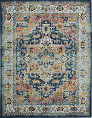 Nourison Ankara Global ANR11 Blue Multicolor Area Rug Main Image