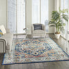 Nourison Ankara Global ANR11 Blue Multicolor Area Rug Room Image Feature