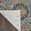 Nourison Ankara Global ANR12 Grey Multicolor Area Rug Corner Image
