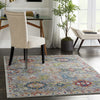 Nourison Ankara Global ANR12 Grey Multicolor Area Rug Room Image Feature