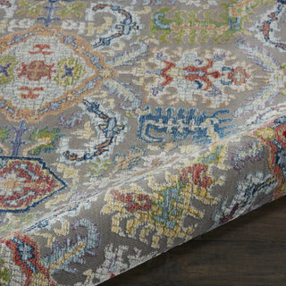Nourison Ankara Global ANR12 Grey Multicolor Area Rug Corner Image