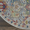 Nourison Ankara Global ANR12 Grey Multicolor Area Rug Detail Image
