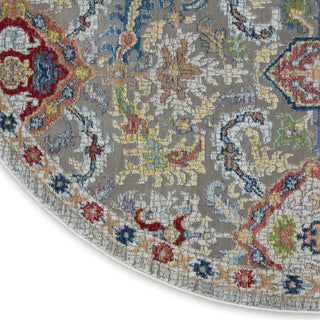 Nourison Ankara Global ANR12 Grey Multicolor Area Rug Texture Image