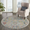 Nourison Ankara Global ANR12 Grey Multicolor Area Rug Corner Image