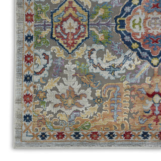 Nourison Ankara Global ANR12 Grey Multicolor Area Rug Texture Image