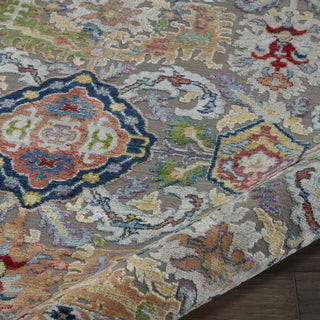 Nourison Ankara Global ANR12 Grey Multicolor Area Rug Corner Image