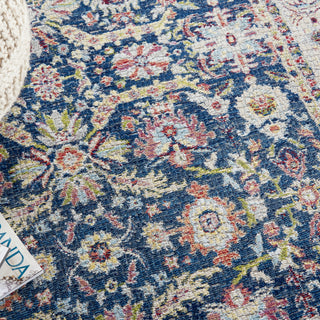 Nourison Ankara Global ANR13 Navy Multicolor Area Rug Corner Image