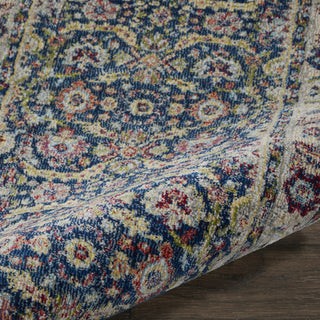 Nourison Ankara Global ANR13 Navy Multicolor Area Rug Corner Image
