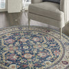 Nourison Ankara Global ANR13 Navy Multicolor Area Rug Corner Image