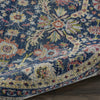 Nourison Ankara Global ANR13 Navy Multicolor Area Rug Corner Image