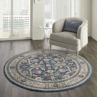 Nourison Ankara Global ANR13 Navy Multicolor Area Rug Room Image Feature