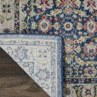 Nourison Ankara Global ANR13 Navy Multicolor Area Rug Corner Image