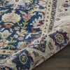 Nourison Ankara Global ANR13 Navy Multicolor Area Rug Corner Image