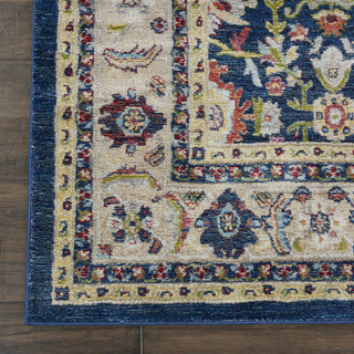 Nourison Ankara Global ANR13 Navy Multicolor Area Rug Detail Image