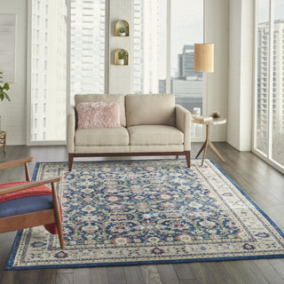 Nourison Ankara Global ANR13 Navy Multicolor Area Rug Room Image Feature