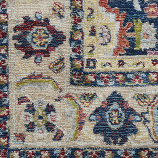 Nourison Ankara Global ANR13 Navy Multicolor Area Rug Swatch Image