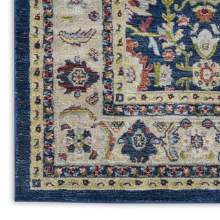 Nourison Ankara Global ANR13 Navy Multicolor Area Rug Texture Image