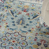 Nourison Ankara Global ANR14 Teal Multicolor Area Rug Corner Image