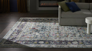 Nourison Ankara Global ANR14 Teal Multicolor Area Rug Corner Image